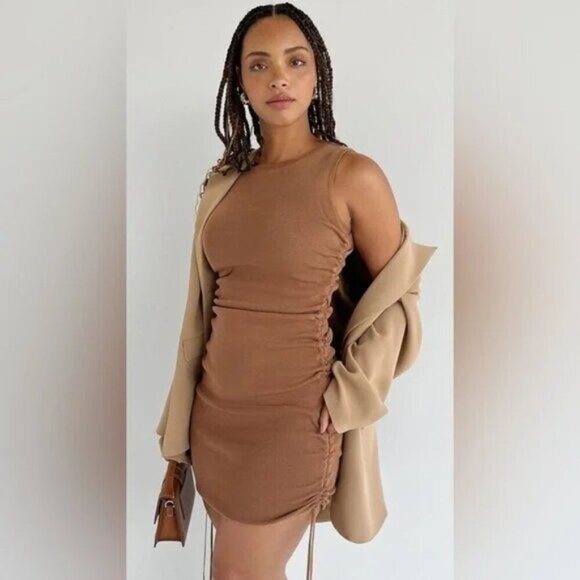 Lioness Camel Military Minds Mini Dress Womens Size Small - Picture 1 of 5